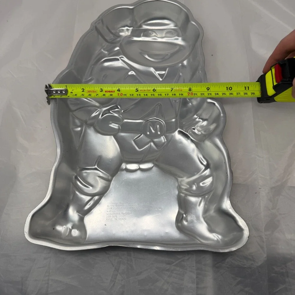 Vintage 1989 Wilton TMNT Michelangelo Cake Pan 2105-3075 Aluminum Ninja Turtles